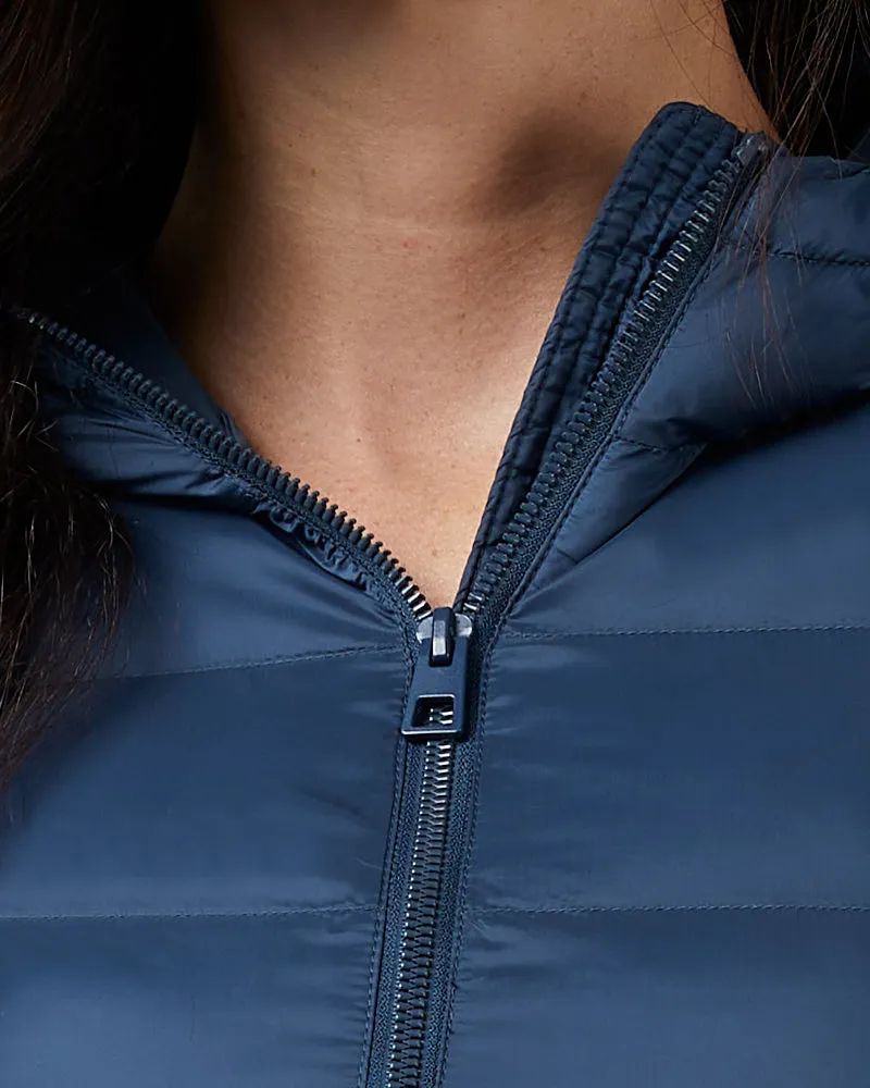 WOMEN'S LIGHTWEIGHT POLY-FILL PACKABLE HOODED JACKET