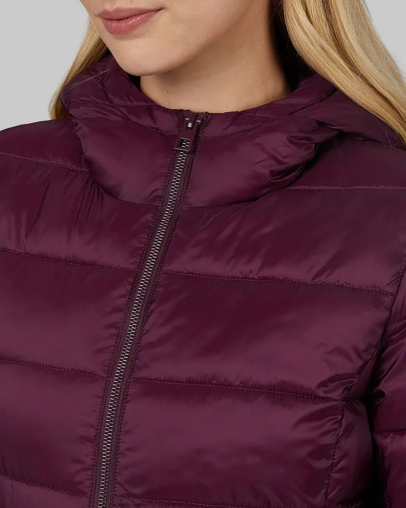 WOMEN'S LIGHTWEIGHT POLY-FILL PACKABLE HOODED JACKET