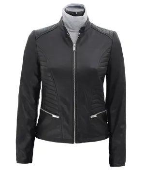 Women's Quilted Leather Jacket