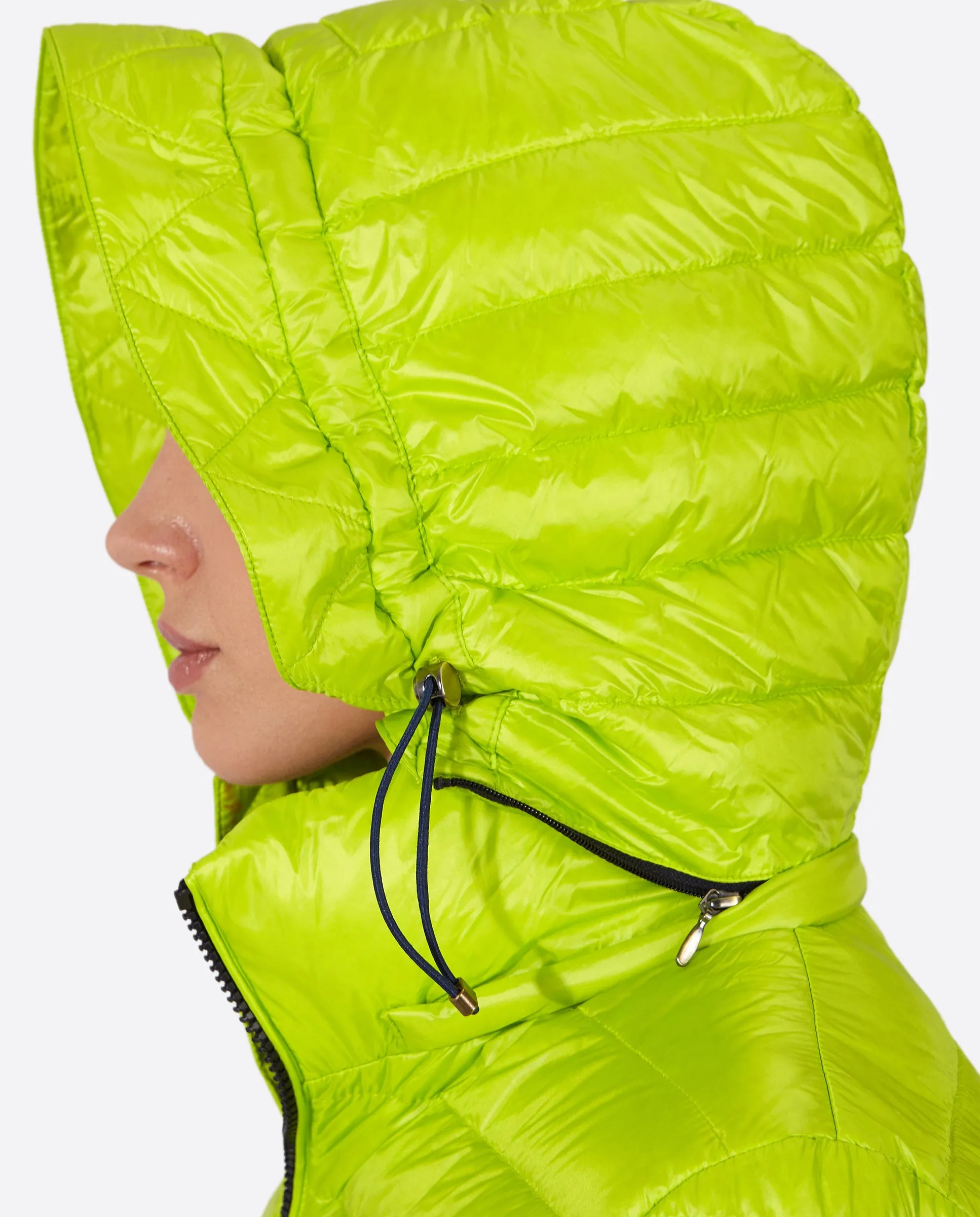 Women's short down jacket HALLEY LIME