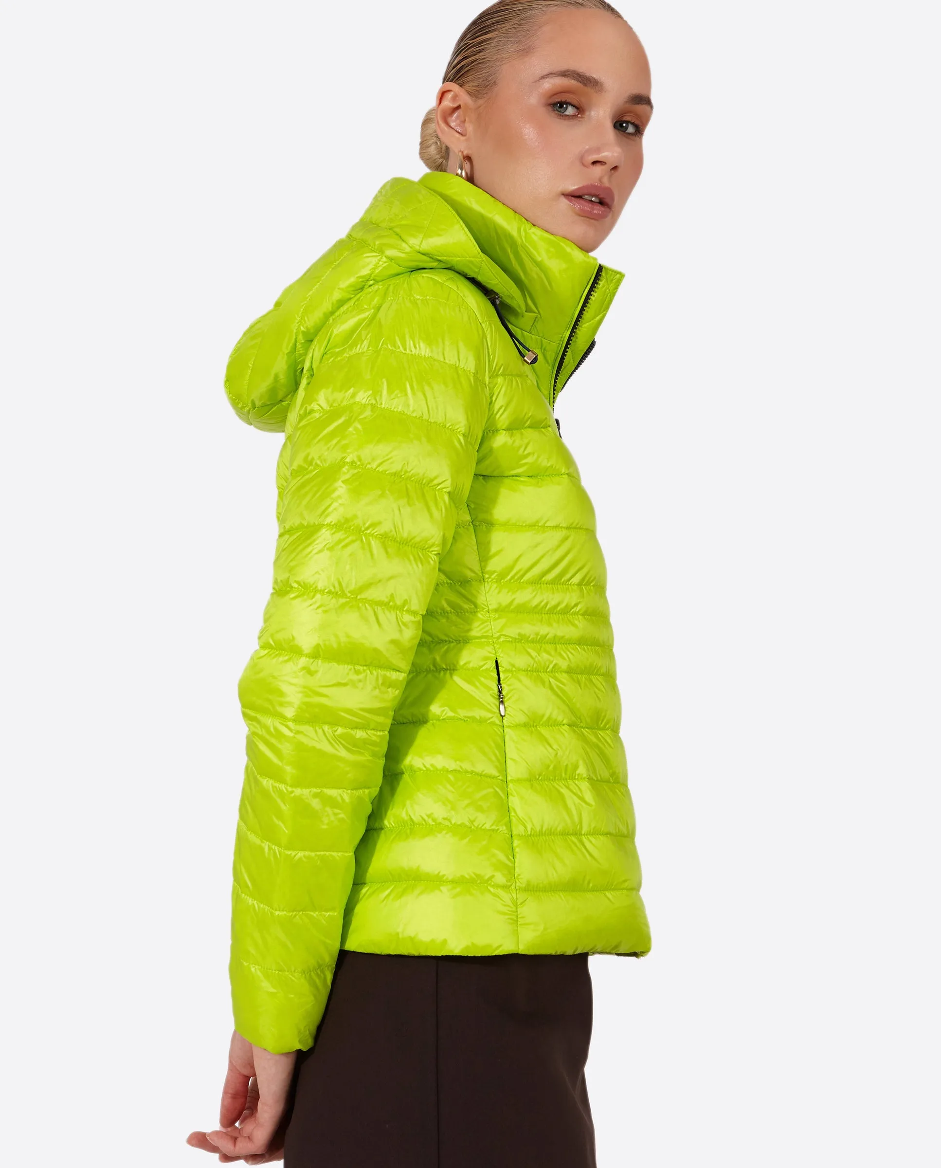 Women's short down jacket HALLEY LIME