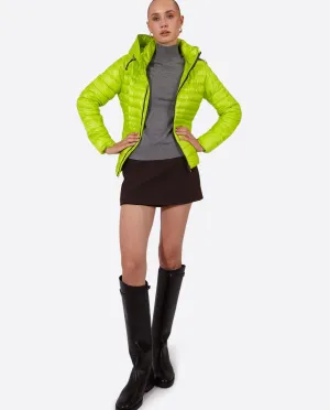 Women's short down jacket HALLEY LIME